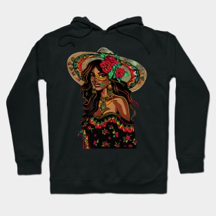 Cinco de mayo mexican woman Hoodie